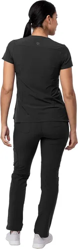 Miniatura 2 de Adar Addition Go-Higher - Juego de uniforme quirúrgico para mujer, camiseta con muescas y cuello en V, pantalones cargo quirúrgicos y ajustados
