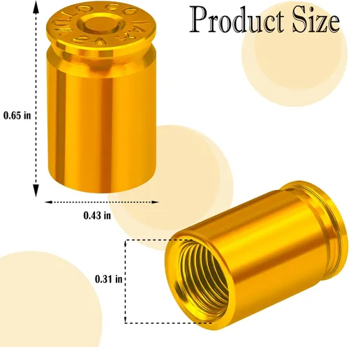 Miniatura 2 de Tapas de válvula de neumático, bala, aleación de aluminio, cubiertas universales a prueba de polvo para automóviles, SUV, camiones, bicicletas