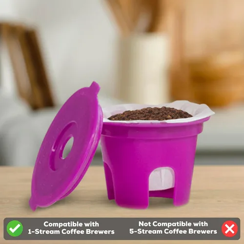 Miniatura 5 de Perfect Pod Paquete de iniciación de cápsulas de café reutilizables para filtros y tazas, compatible con cafeteras Keurig y seleccionadas de una