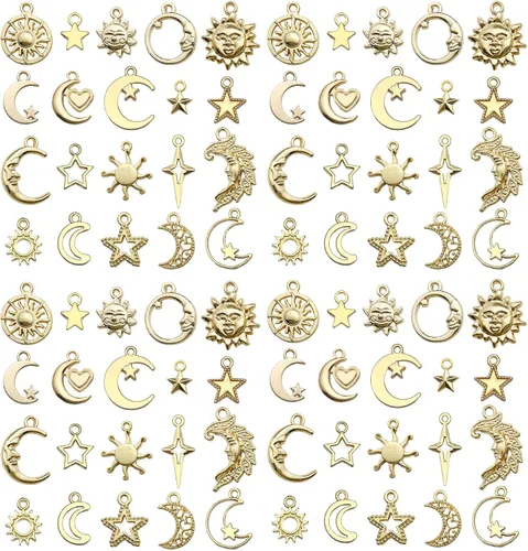 Miniatura 27 de WOCRAFT 60 piezas de dijes de pulsera de cruz dorada KC para juegos de fabricación de joyas, collares, pulseras, llaveros, kit de suministros de KC
