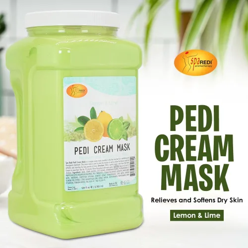 Miniatura 2 de SPA REDI - Mascarilla de crema corporal y pies, limón, 128 onzas - Masaje de pedicura para pies y cuerpo cansados, hidratante, piel fresca