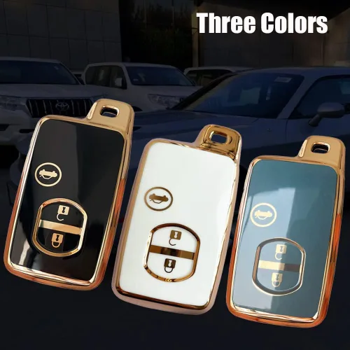 Miniatura 7 de Para Toyota 86 Crown Mark X Camry Prius Wish Ractis Avensis Aqua IQ Vitz Land Cruiser Prado Key Fob Accesorios Cubierta de la llave Smart Key Holder