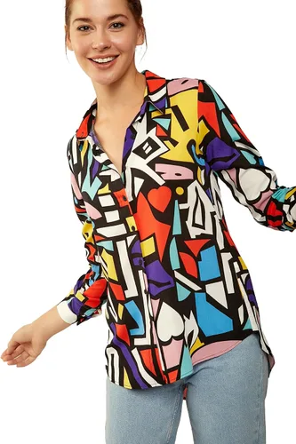 Miniatura 2 de Blusas para mujer camisas casuales de manga larga con botones XS-3XL