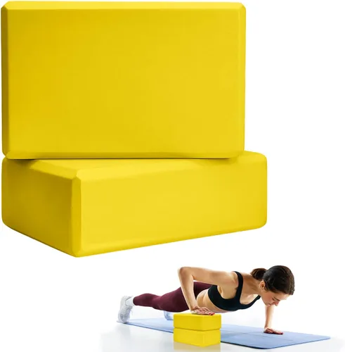 Miniatura 8 de 2 Pcs Yoga Blocks, 9"x6"x3" Foam Blocks Yoga Props for Pilates Stretching and Meditation Exercise Blocks Lightweight Yoga Essentials Verde
