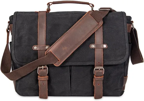 Bolsa de mensajero para hombre, maletines para laptop de 15.6 pulgadas, bolsa cruzada para computadora, trabajo, oficina