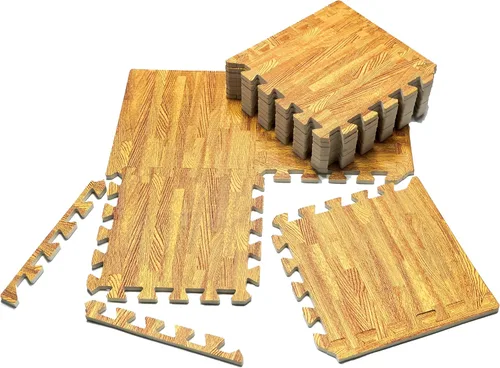 Miniatura 7 de VViViD Azulejos entrelazados de espuma EVA para suelo, 11.8 x 11.8 x 0.47 pulgadas, negro (9) y gris (9), antideslizante