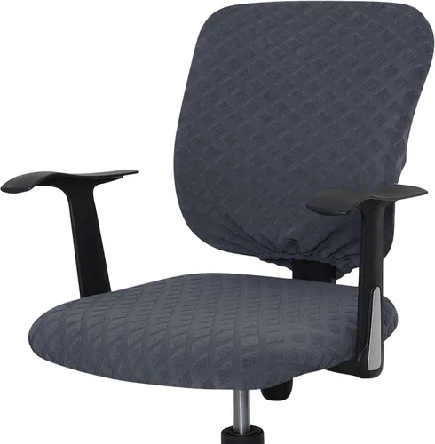 Miniatura 9 de Funda para silla de oficina, fundas universales giratorias para silla de computadora, protector elástico extraíble para silla de computadora