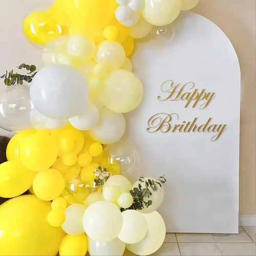 Miniatura 2 de FOTIOMRG - Globos amarillos de 12 pulgadas, paquete de 100 globos amarillos para cumpleaños, baby shower, Navidad, decoración de fiesta de abejas