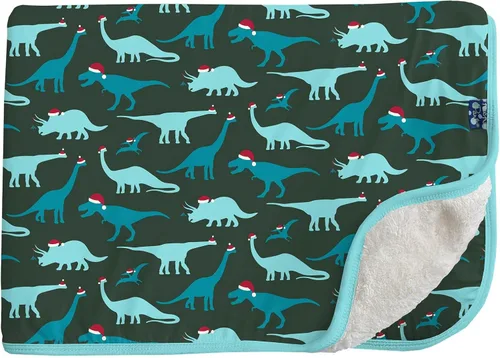 Miniatura 7 de KicKee Pants Manta con forro de sherpa para niños, manta sherpa ultra afelpada, forro polar sherpa ultra lujoso (cuadros de aniversario, talla única)