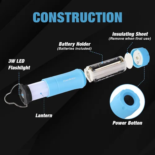 Miniatura 7 de EverBrite Mini Faroles y Linternas 2 en 1, Combo de Linterna con Zoom con 3 Modos, Elementos Esenciales para Acampar, Farol de 2 Piezas con Batería