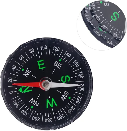 Miniatura 3 de Brújula de 1.7 pulgadas, tamaño de bolsillo, equipo de supervivencia para senderismo, navegación precisa de 360 grados para mochileros y entusiastas