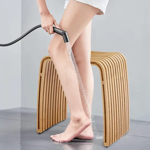 Miniatura 2 de Taburete de bambú para baño y comedor, banco de bambú, duradero y hermoso diseñado para baño, comedor, sala de estar y dormitorio