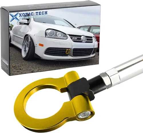 Xotic Tech JDM Sport Track Racing Style CNC Aluminio atornillable gancho de remolque delantero trasero compatible con BMW 2 3 4 5 Series X1 X3 X4 X5