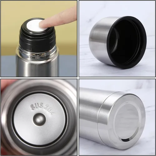 Miniatura 4 de Botella térmica aislada con taza, frasco de café de acero inoxidable para bebidas calientes y frías, botella de agua aislada al vacío, taza de viaje