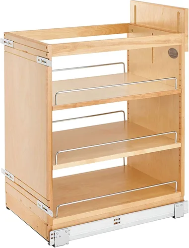 Miniatura 12 de Rev-A-Shelf Organizador de almacenamiento extraíble de 11" para gabinetes de cocina/baño con tiradores de cierre suave de extensión completa