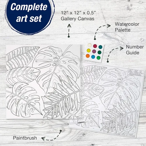 Miniatura 4 de Faber-Castell - Pintura por número Acuarela Bold Floral – Kit de pintura para adultos