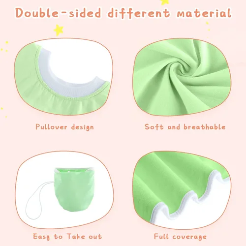 Miniatura 3 de Newwiee 5 baberos grandes para bebés, baberos suaves y absorbentes, cobertura completa, baberos para niños pequeños baberos baberos baberos