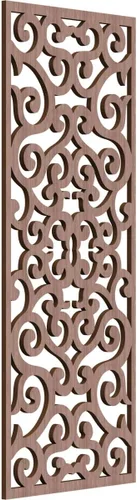 Miniatura 120 de Eveline - Paneles decorativos de pared de madera con calado, 13 3/8 pulgadas de ancho x 34 3/8 pulgadas de alto x 3/8 de alto, roble rojo rojo