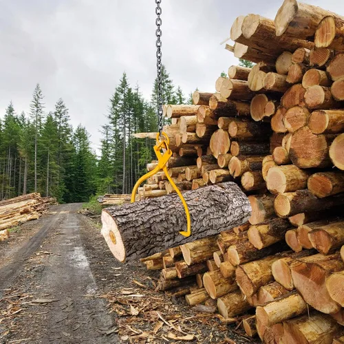 Miniatura 6 de Pinzas de elevación de troncos mejoradas, pinzas de elevación de troncos de madera de 16 pulgadas, pinza de madera resistente para levantar troncos