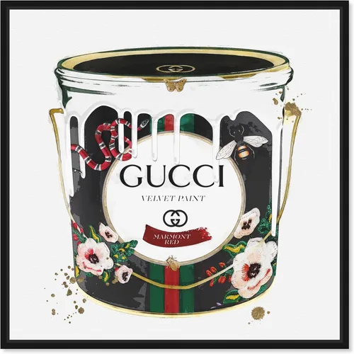 Oliver Gal Velvet Marmont - Latas de pintura, 12 x 12 pulgadas, lienzo enmarcado para sala de estar, oficina, dormitorio y más
