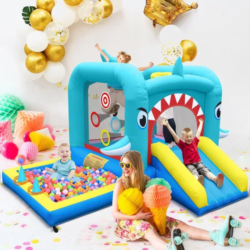 Miniatura 2 de Culaluva Casa inflable de rebote: combo de tobogán de castillo de gorila de salto - 7 en 1 para niños de 3 a 6 años - con soplador de 370 W