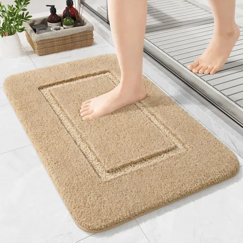 Miniatura 33 de LOCHAS Alfombras de baño, alfombra larga de baño de 24" x 60", alfombra antideslizante lavable para baño, alfombra suave y gruesa absorbente