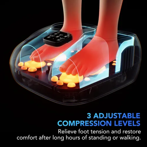 Miniatura 5 de SKG Masajeador de pies YS100 con calor y control remoto, masajeador eléctrico mejorado de pies para alivio del dolor de fascitis plantar, masaje