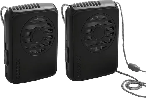 Miniatura 14 de O2COOL Ventilador de Collar Deluxe, Funciona con Pilas, para Enfriamiento Personal con Correa Ajustable (Negro)