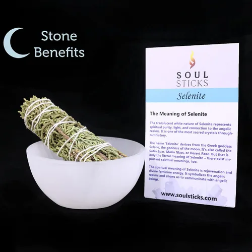 Miniatura 5 de Soul Sticks Cuenco de selenita relleno de 4 pulgadas con piedra semicristal y curativa, cuenco decorativo de selenita pura, carga de cristal de 7
