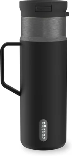 Miniatura 17 de Contigo SnapSeal - Botella de agua de acero inoxidable de 14 onzas con aislamiento al vacío con tapa de cierre automático a prueba de fugas