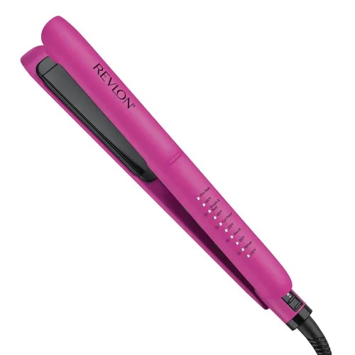 REVLON Plancha plana de turmalina de cerámica de 1 pulgada, alisadora de pelo distribuye uniformemente el calor para menos daño, 5 temperaturas