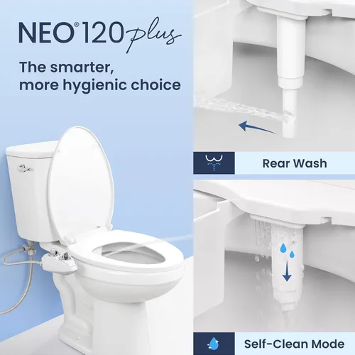 Miniatura 2 de LUXE Bidet NEO 120 Plus - Boquilla única, accesorio de bidé no eléctrico para asiento de inodoro, instalación deslizante patentada, autolimpieza