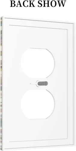 Miniatura 480 de Placa Decorativa de Pared de Granja Rústica con Cuerno de Madera para Puerta de Granero 1 Banda Duplex Cubiertas de Toma Eléctrica Soltera