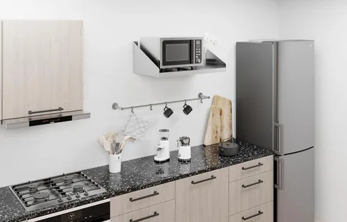 Miniatura 2 de AmGood Estante de pared de acero inoxidable con protectores laterales (30 pulgadas de largo x 18 pulgadas de profundidad)