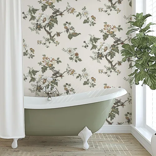 Miniatura 6 de CiCiwind Papel tapiz floral de 16 x 393.7 pulgadas, extraíble, autoadhesivo, para despegar y pegar, papel de contacto para gabinetes, sala de estar