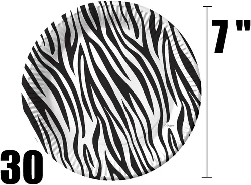 Miniatura 5 de Sirve para 30 invitados Jungle Safari Zoo Animal Print Fiesta Cumpleaños Suministros Pack 9" Platos cena 7" Platos Postre 12 oz Tazas Servilletas