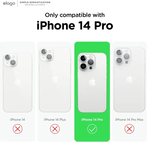 Miniatura 2 de elago Compatible con Funda para iPhone 14 Pro, Funda de Silicona Líquida, Cubierta Protectora de Cuerpo Completo, A Prueba de Golpes, Funda Delgada