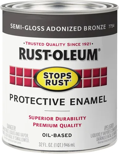 Miniatura 50 de Rust-Oleum 7765502 - Pintura anti-óxido para aplicación con brocha, cuarto de galón, color rojo real brillante, (paquete de 1)