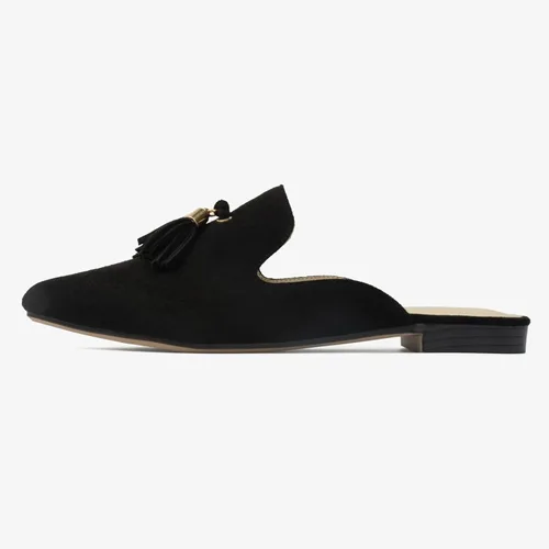 Miniatura 2 de MUSSHOE Mules para mujer, cómodos, puntiagudos, sin cordones, zapatos planos