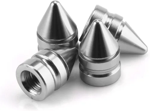 Miniatura 7 de SINGARO Tapones para válvulas de neumáticos de automóvil, 4 piezas de accesorios universales de aleación de aluminio, cubiertas de neumáticos Azul