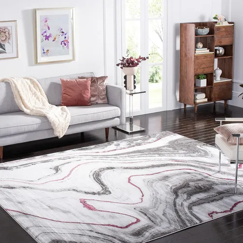 Miniatura 23 de SAFAVIEH Craft Collection - Alfombra decorativa, 2'3" x 4', azul y gris, diseño abstracto moderno, no desprende pelusa y de fácil cuidado, ideal