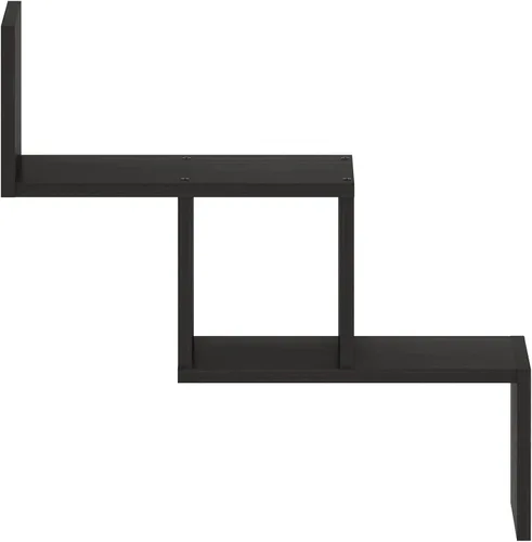 Miniatura 6 de Furinno Rossi Estante de Pared Flotante en Forma de Escalera, Espresso