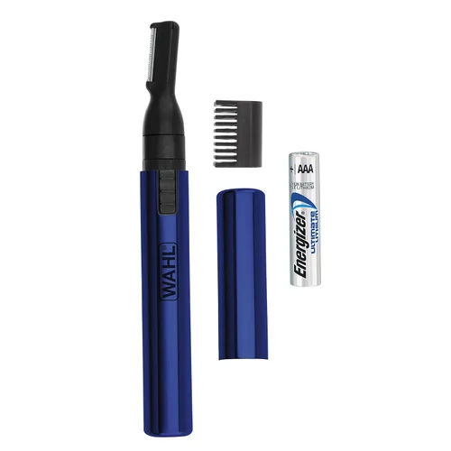 Wahl Recortadora de detalles de pluma de litio con cabezales intercambiables para nariz, oído, escote, cejas y otros detalles, cuchillas enjuagables
