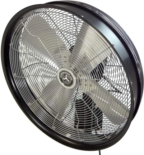 Miniatura 3 de HydroMist Ventilador oscilante de pared para exteriores, control de 3 velocidades en el motor, hoja de alumbre, soporte de montaje y cubierta