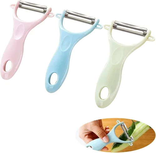 Miniatura 6 de Peladores de patatas, paquete de 3, peladores de frutas, peladores de patatas, pepino, peladores de manzana para cocina, peladores de verduras