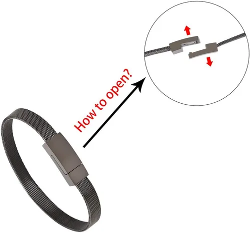 Miniatura 3 de Geoffrey Beene Pulsera de malla de acero inoxidable para hombre
