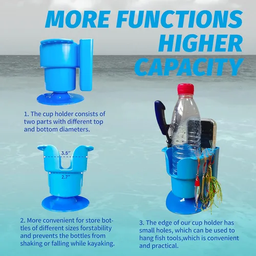 Miniatura 7 de iTAOSTAR Soporte para tazas multifunción, tabla de remo de dos secciones, adecuado para tipos de taza/botella/bebida, accesorios prácticos