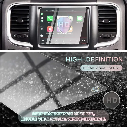 Miniatura 6 de CDEFG Protector de pantalla de automóvil con control central, protector de pantalla táctil para Dodge RAM 1500/2500/3500 Uconnect 2013-2018, vidrio
