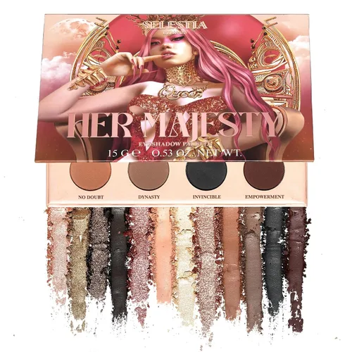 Miniatura 18 de SELESTIA BEAUTY Paleta de sombra de ojos de maquillaje Mother of Lights - 12 tonos mezclables con acabados mate y brillante - Paleta de sombras