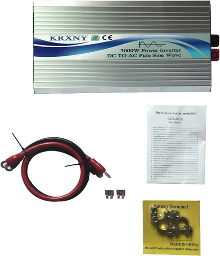 Miniatura 6 de Inversor de corriente de onda sinusoidal pura de 3000 W fuera de la red, 48 V CC a 110 V 120 V CA con pantalla LCD para autocaravana, camping